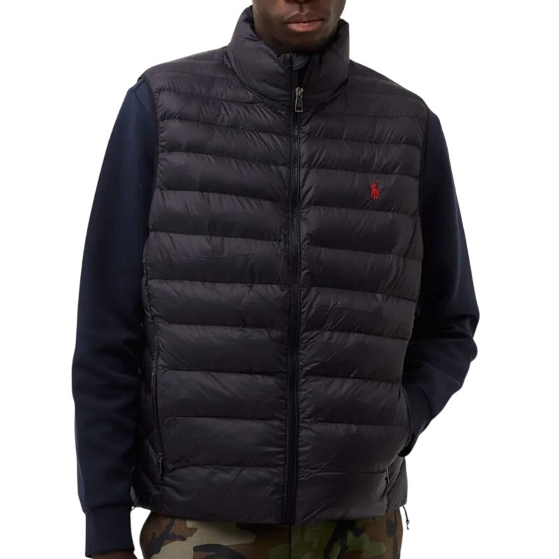 Polo Ralph Lauren XL Black Terra Vest Puffer Quilt Full Zip Classic Preppy