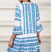 NWT THML SOUTH CAICOS EMBROIDERED DRESS-BLUE
