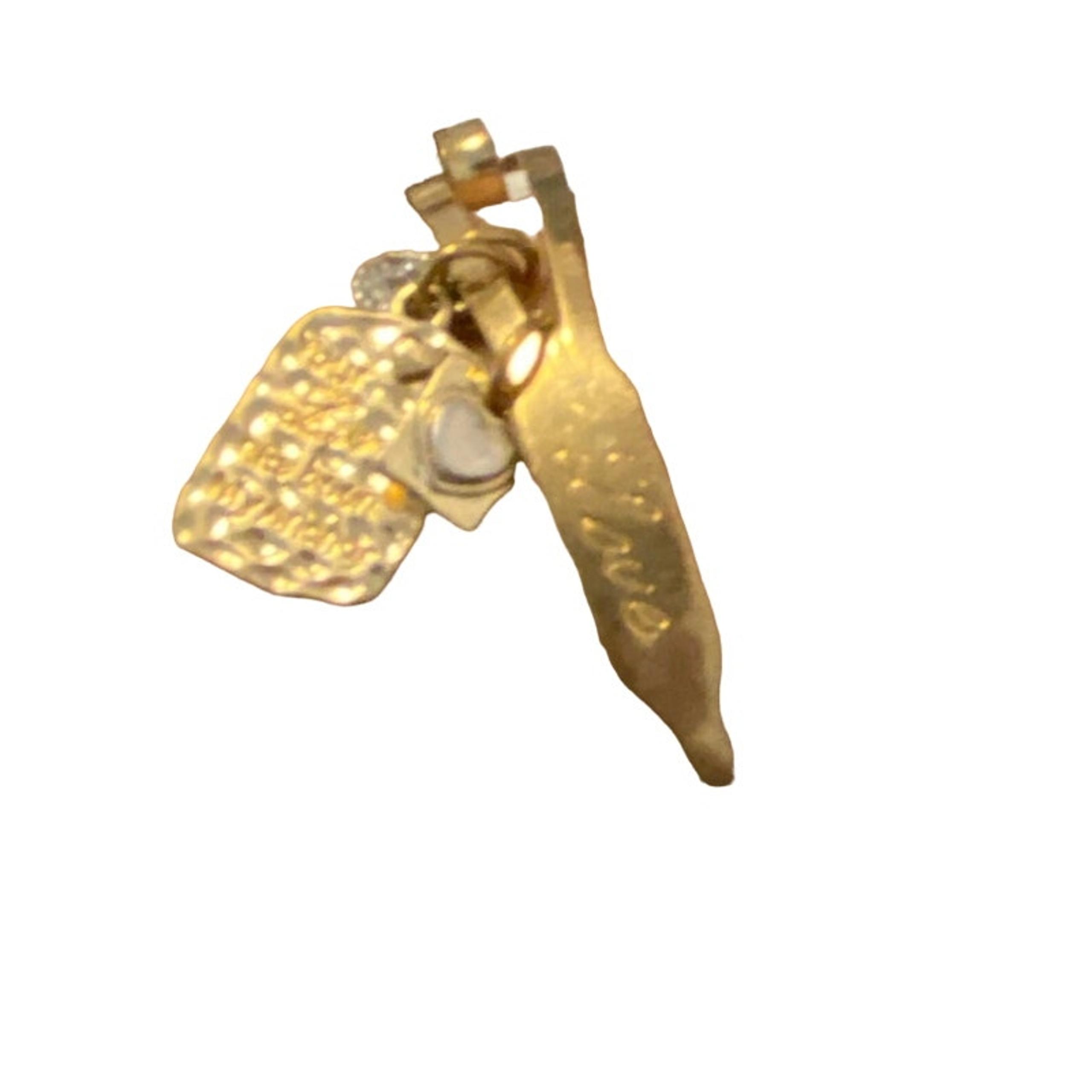 Love charm bracelet gold tone