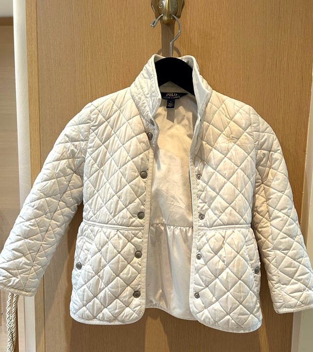 Polo - Ralph Lauren Quilted Jacket WHITE - GIRLS - Size 6