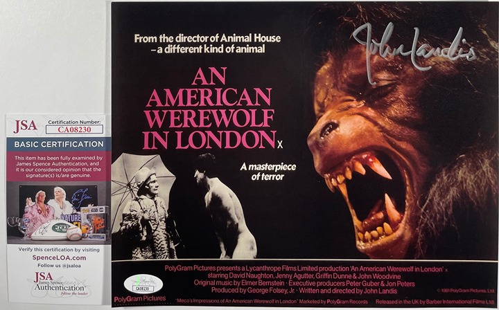 John Landis Signed An American Werewolf In London 8x10 Movie Poster C JSA COA