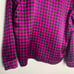 Fleur Du Mal Houndstooth Patterned Button Down Top Womens Small Violet