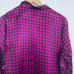 Fleur Du Mal Houndstooth Patterned Button Down Top Womens Small Violet