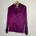 Fleur Du Mal Houndstooth Patterned Button Down Top Womens Small Violet