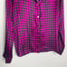 Fleur Du Mal Houndstooth Patterned Button Down Top Womens Small Violet