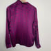 Fleur Du Mal Houndstooth Patterned Button Down Top Womens Small Violet