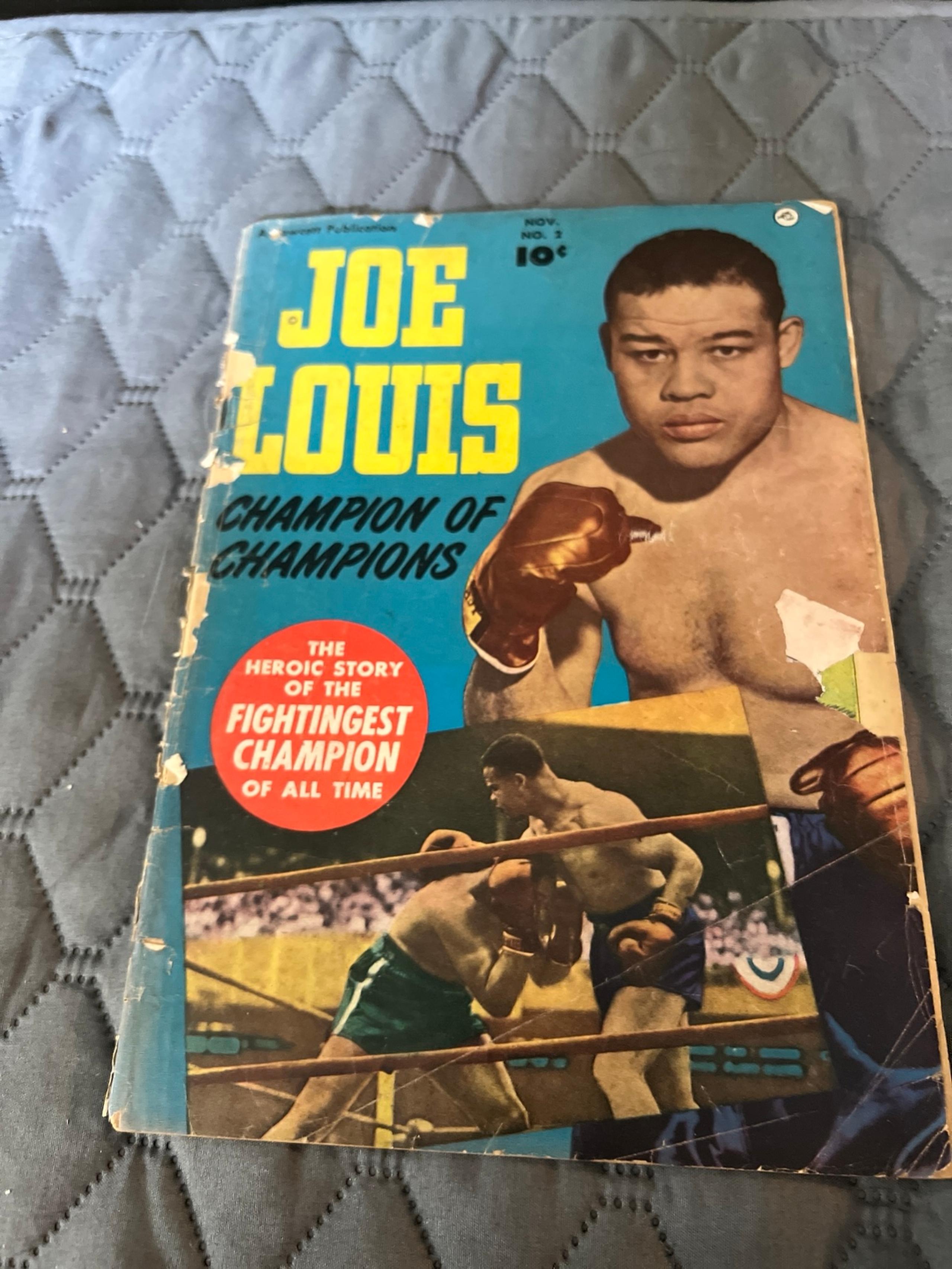 Free shipping old rare comic joe louis 1950 vol 1 no 2 aged but fair condition