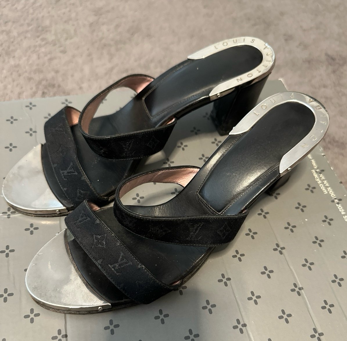 Louis Vuitton block heels