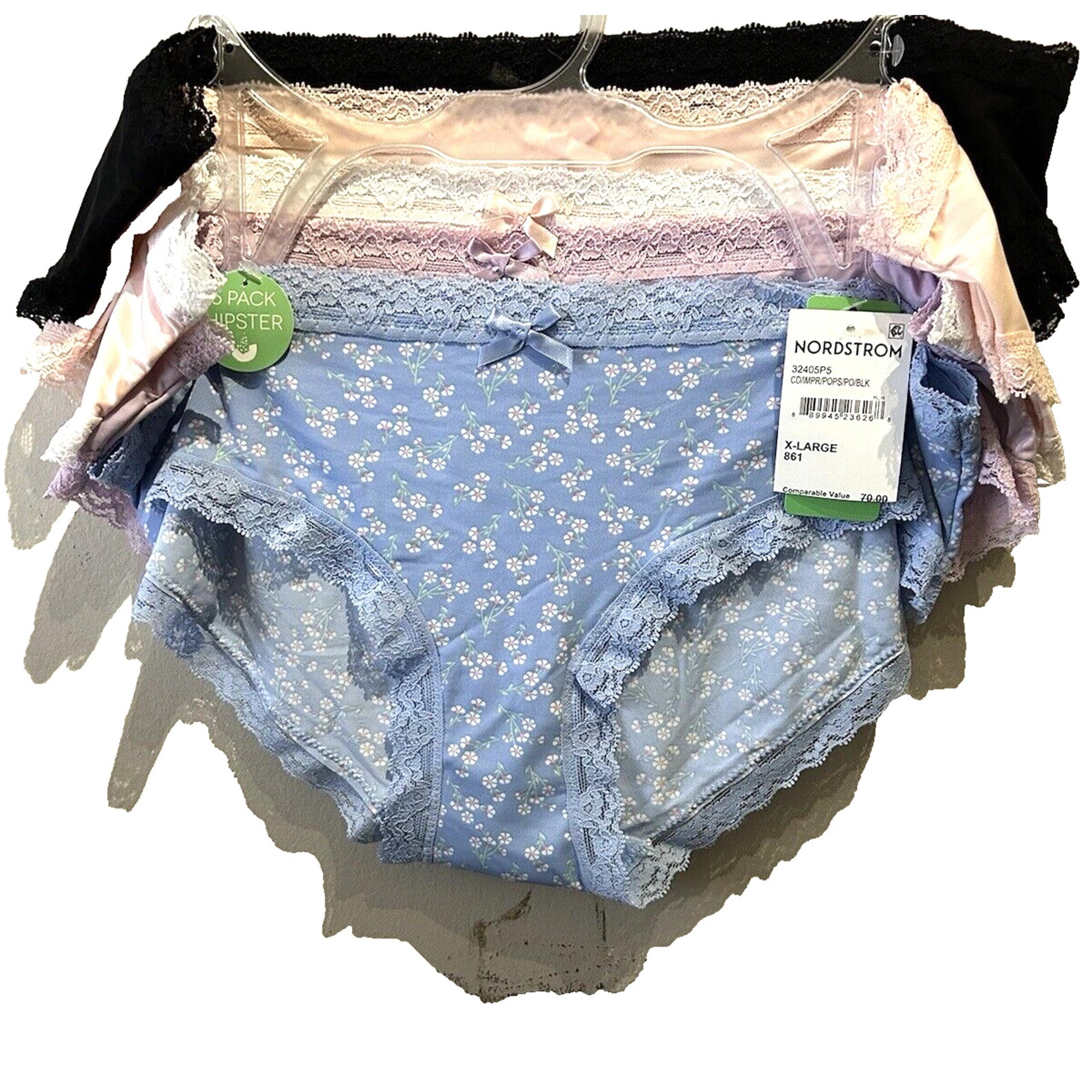 NWT Women's Honeydew Set Of 5 Hipster Pastel Nylon Stretch Panties Size XL 14 16