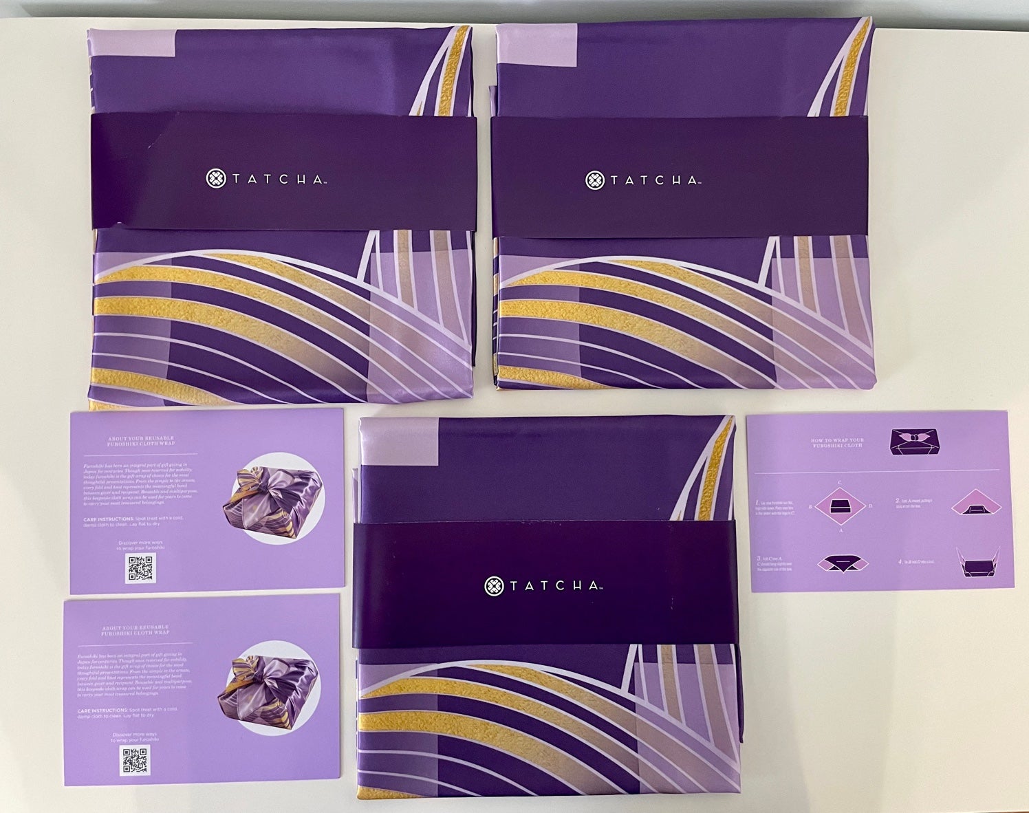 Brand New - Tatcha Furoshiki Cloth Gift Wrap LARGE SIZE
