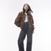 Topshop faux leather bomber Jacket - Brown
