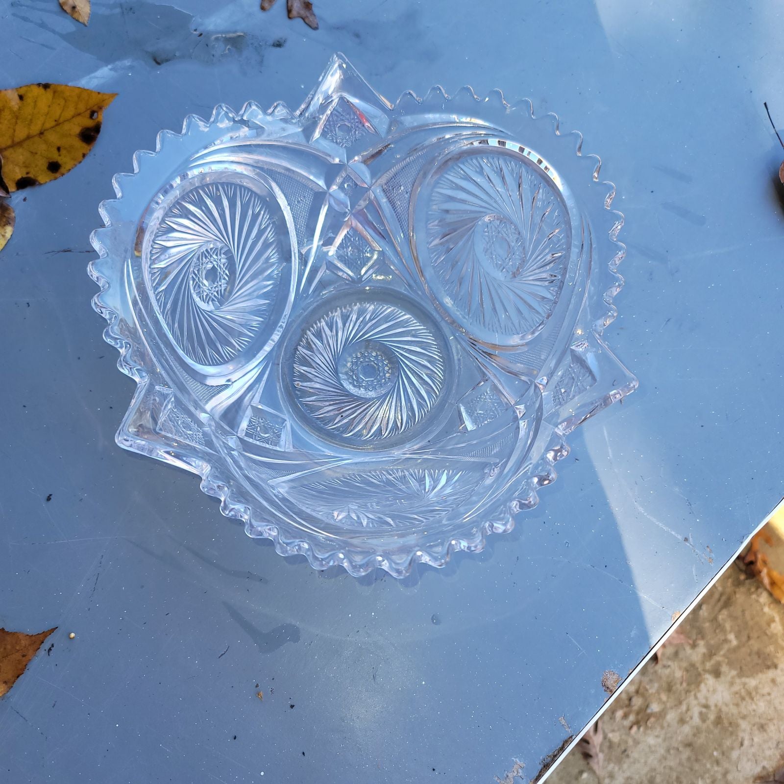 American brilliant cut crystal bowl