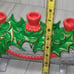 Vntg Ceramic Yule Log Candle Holder Atlantic Mold 1977 Holiday Decor Christmas
