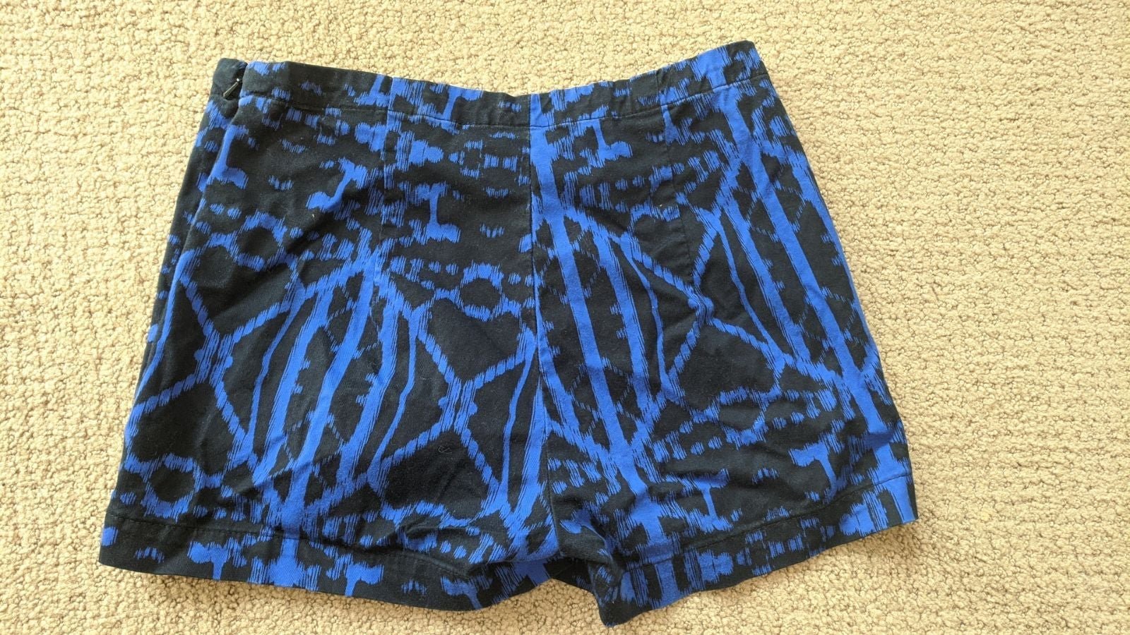 Express High Rise Blue Black Shorts Size 2
