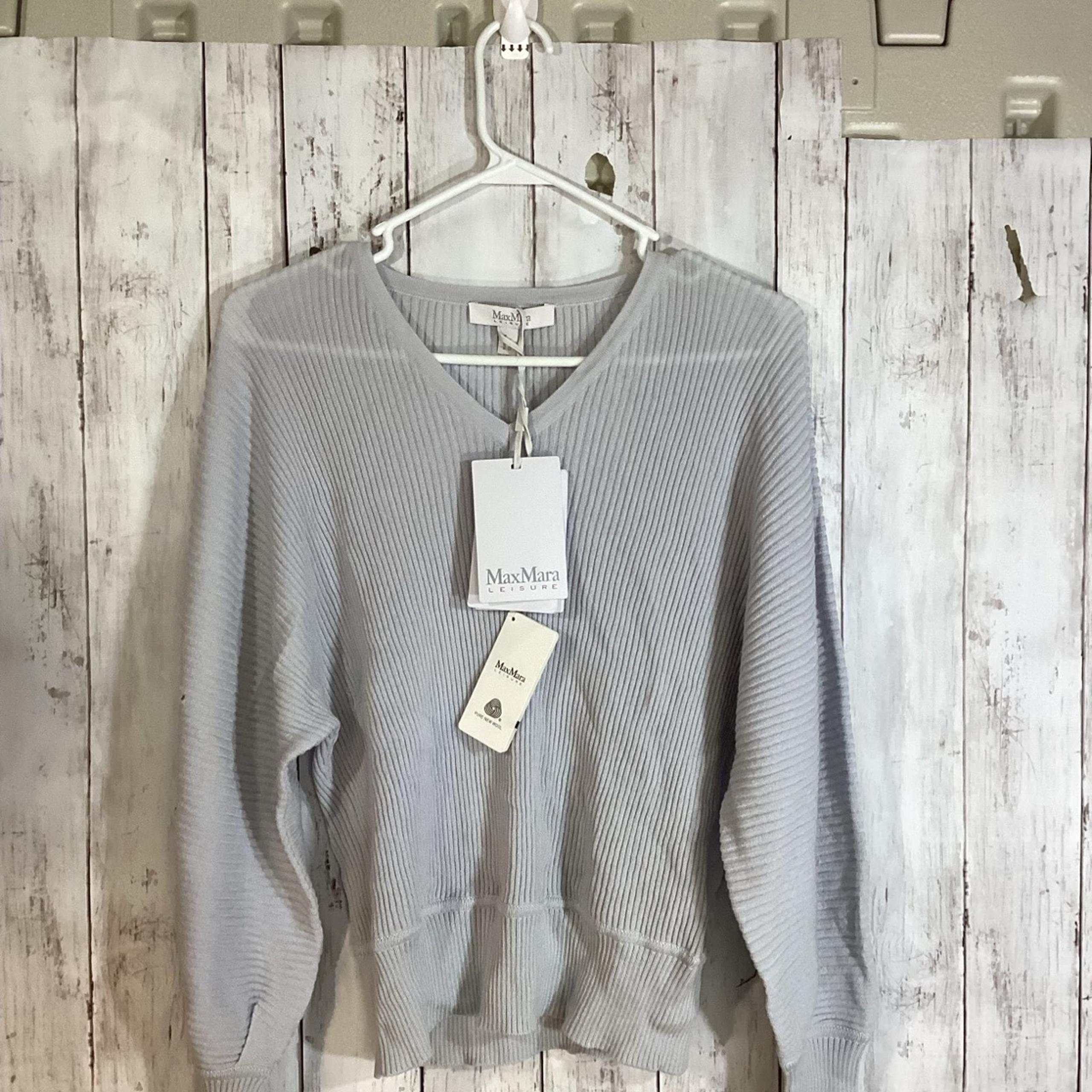 Sweater RIB SOFT V-NECK PULLOVER Casual, Chic,Minimalist,Modern, new m maxmara C