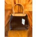 Vintage Fossil Brown Logo Bowling Bag Genuine Leather Purse 75082 NWT
