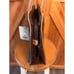 Vintage Fossil Brown Logo Bowling Bag Genuine Leather Purse 75082 NWT