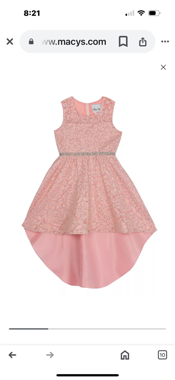 New Rare Editions little girl sequin Dress, 7-9 years