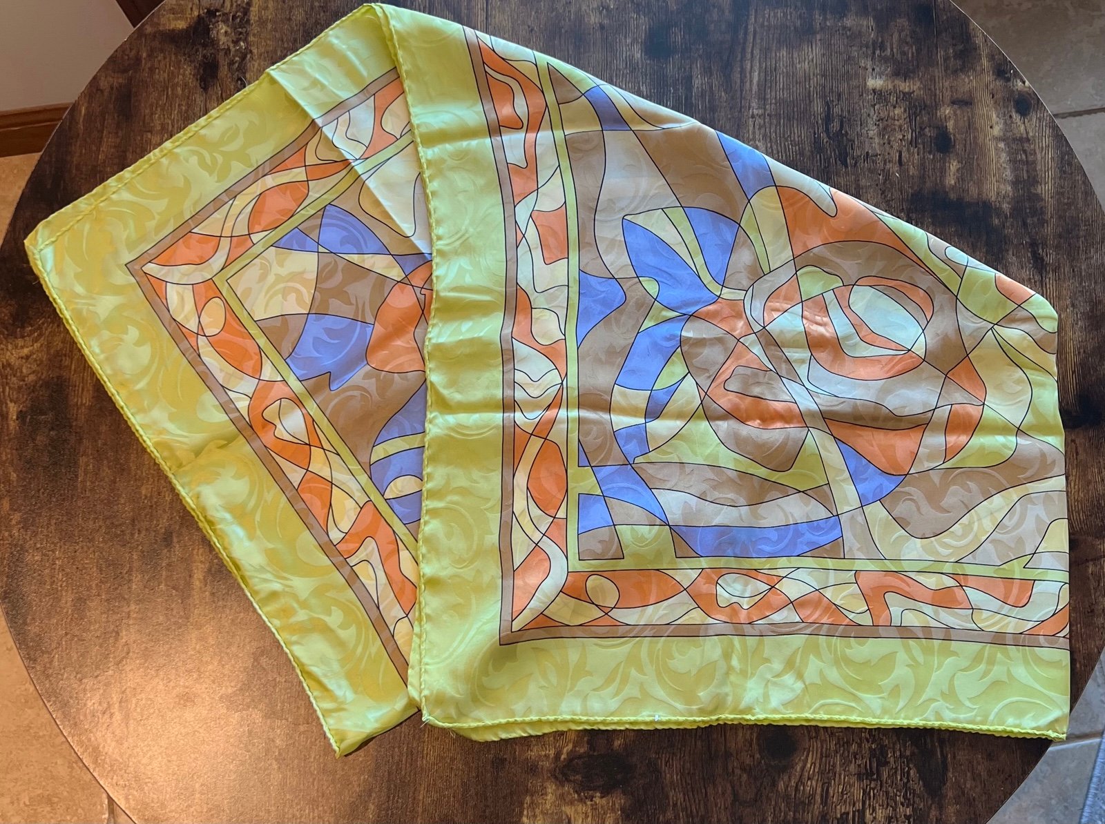 VINTAGE | ladies 100% silk, square, scarf.