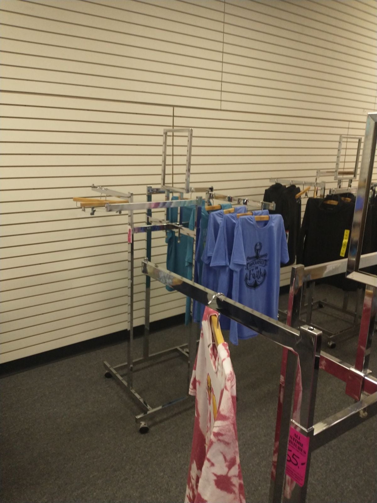 Chrome 4 Arm Retail Clothing Racks