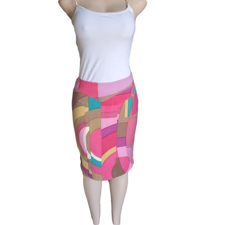 Tracy Reese Abstract Wool SKirt