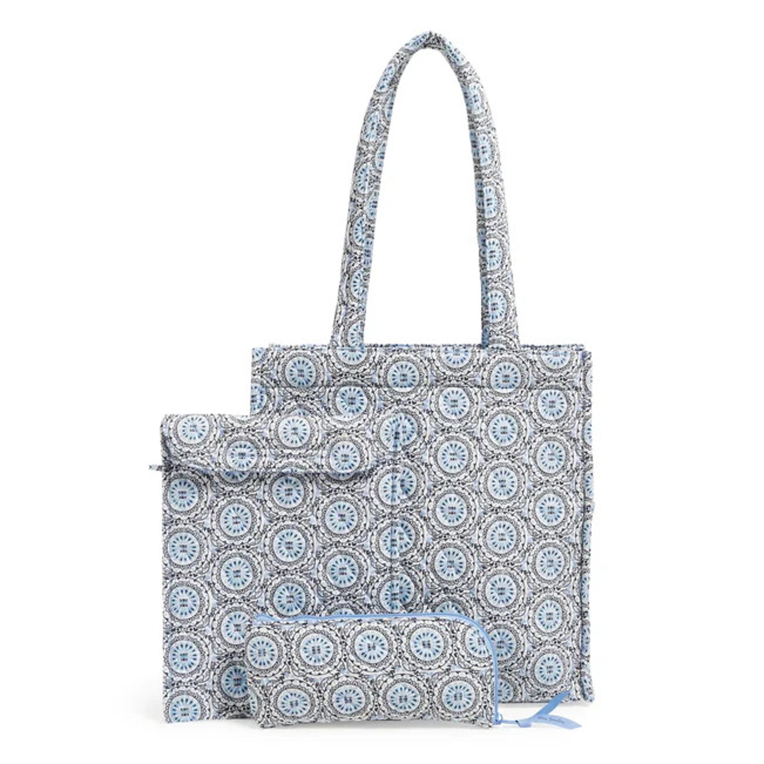 NEW Vera Bradley Tote Bundle in cotton Mini Sketched Medallion pattern