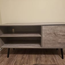 NEW Modern Mid Century TV Stand with Storage for TVs up to 55 inch, Grey