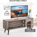 NEW Modern Mid Century TV Stand with Storage for TVs up to 55 inch, Grey