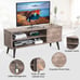 NEW Modern Mid Century TV Stand with Storage for TVs up to 55 inch, Grey