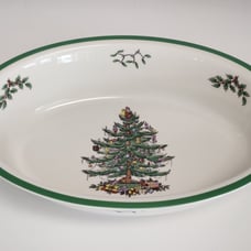 Spode Christmas Tree Large Oval Baking/Roasting Dish