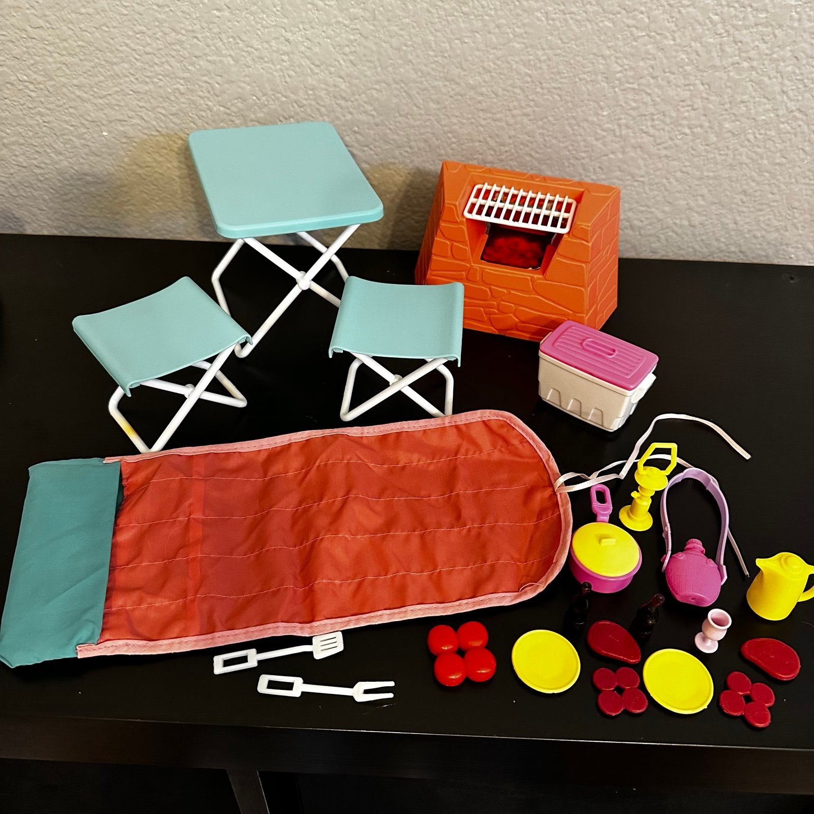 Vintage Western Fun Barbie Camping Replacement Grill & Accessories Lot