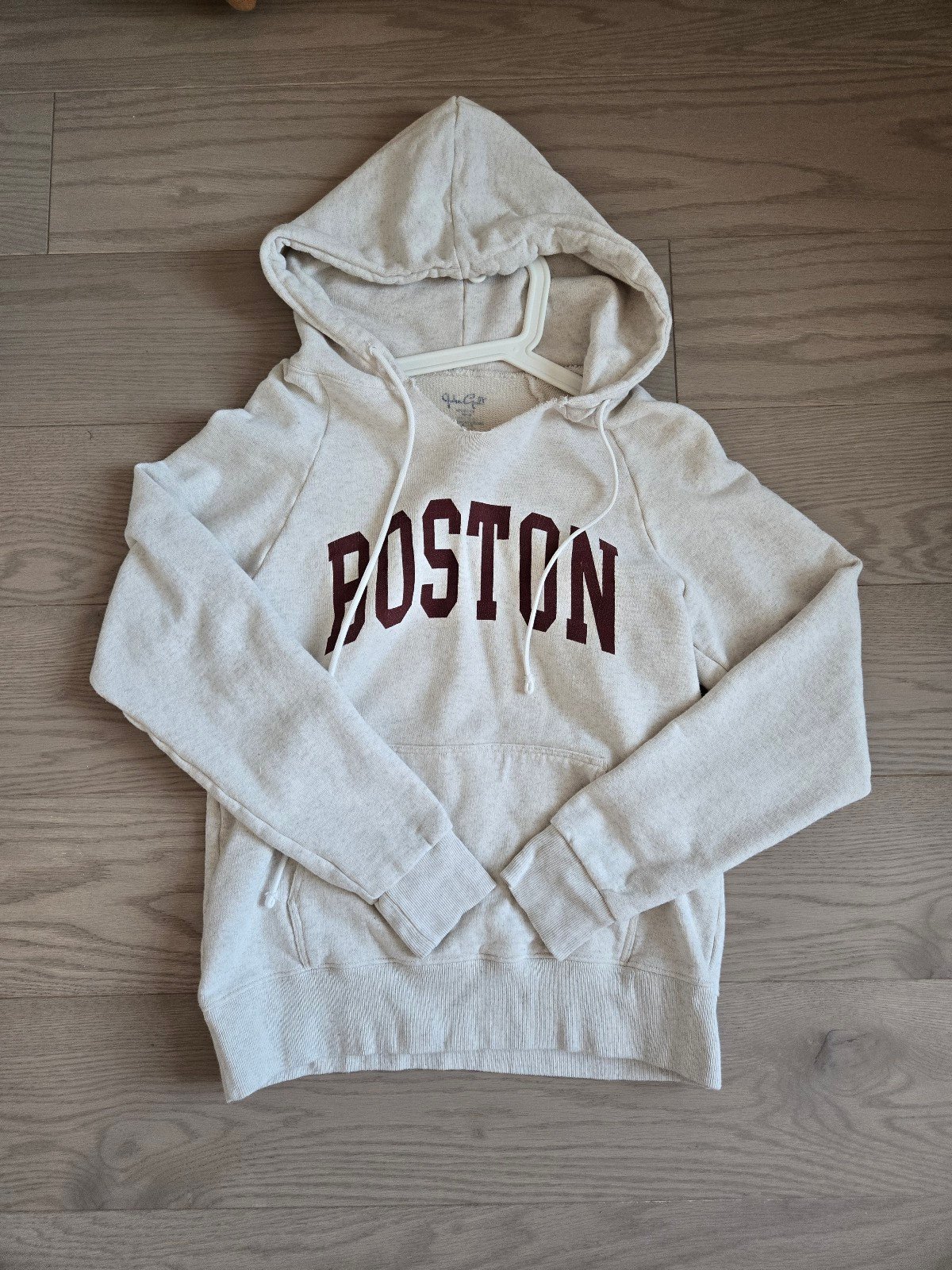 Cream brandy Melville Boston hoodie
