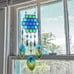 sucatcher ~PEACOCK~ glass mobile, window art, home decor, cabin,beach cottage,