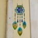 sucatcher ~PEACOCK~ glass mobile, window art, home decor, cabin,beach cottage,