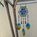 sucatcher ~PEACOCK~ glass mobile, window art, home decor, cabin,beach cottage,