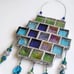 sucatcher ~PEACOCK~ glass mobile, window art, home decor, cabin,beach cottage,