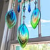 sucatcher ~PEACOCK~ glass mobile, window art, home decor, cabin,beach cottage,