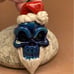 FLAMEWORK SKELETON FACE SANTA PENDANT - Hurst Glass