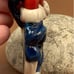 FLAMEWORK SKELETON FACE SANTA PENDANT - Hurst Glass
