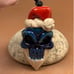 FLAMEWORK SKELETON FACE SANTA PENDANT - Hurst Glass