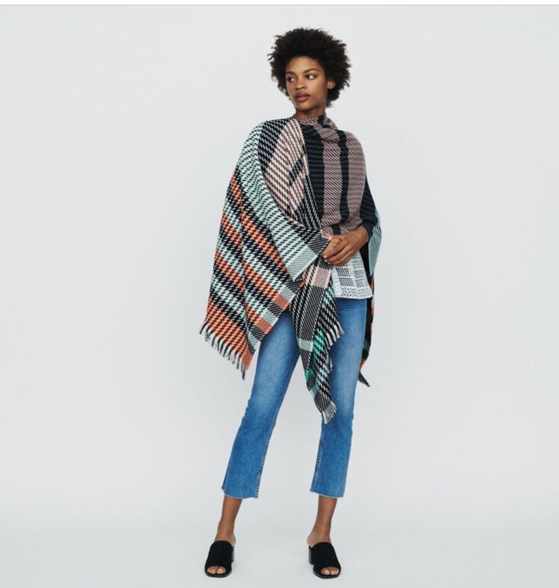 NWT Maje PONCHO IN STRIPES