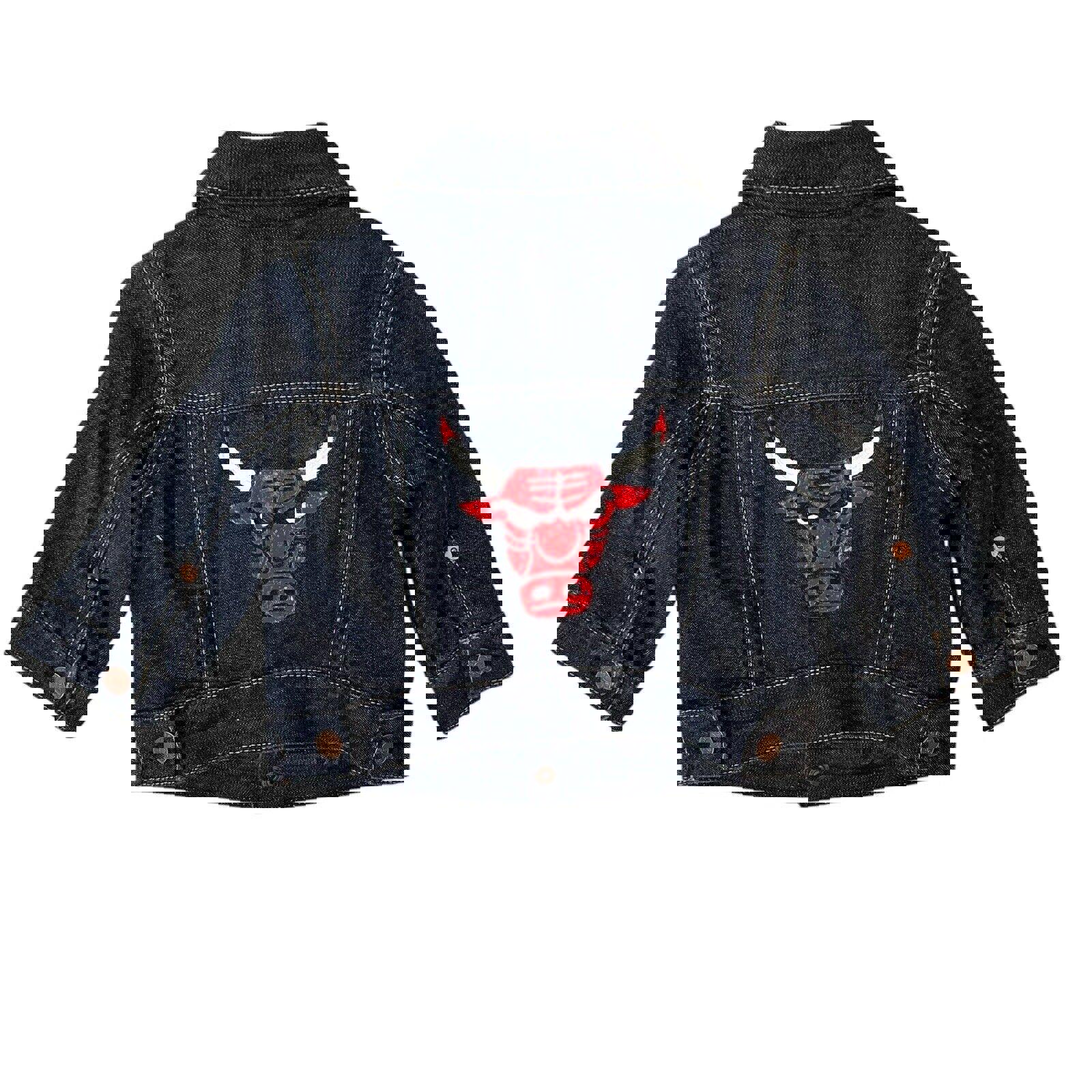Baby Gap Jean Jacket 6-12 Months Infant Outerwear Custom Painted Chicago Bulls