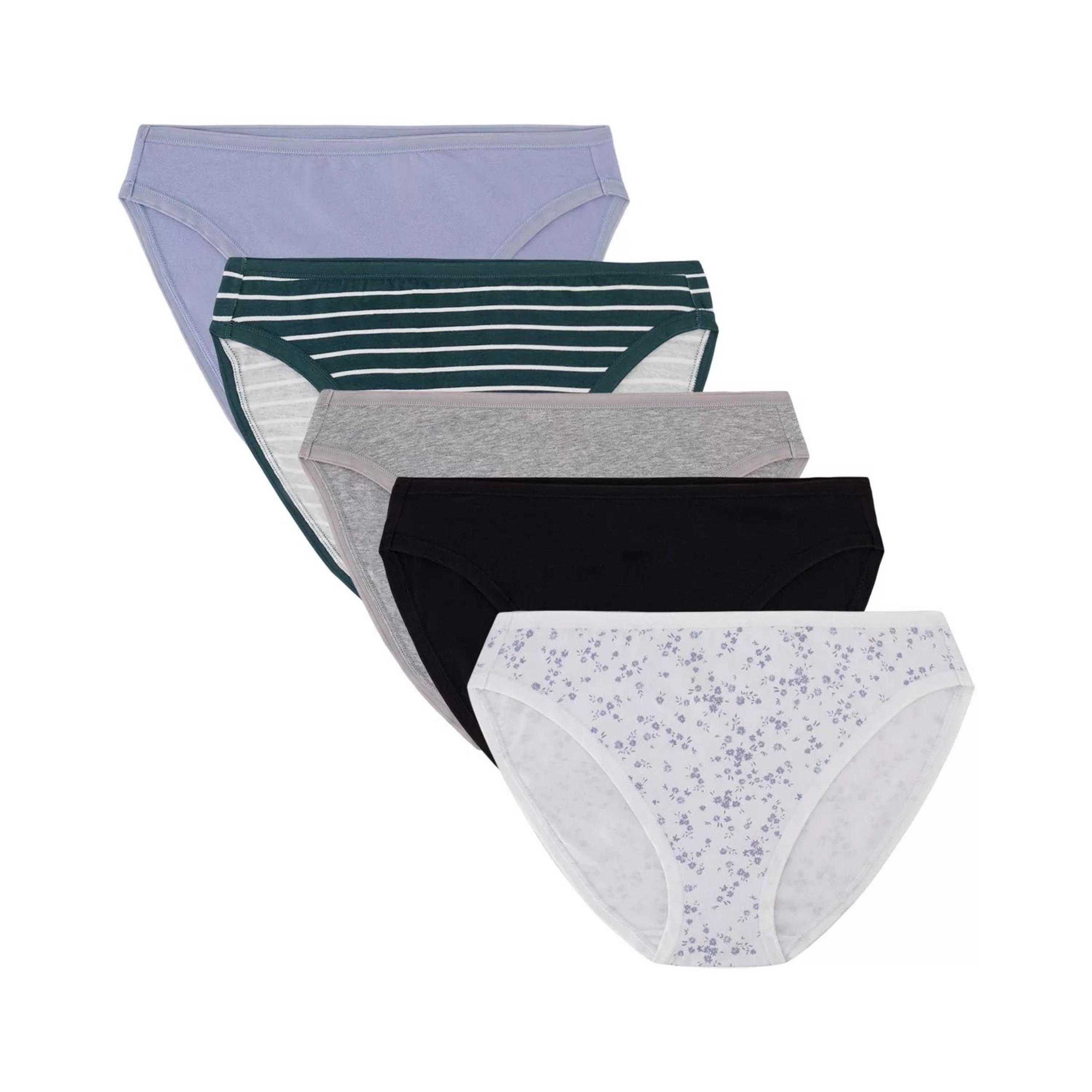 NWT GapBody Women's 5-Pack Organic Cotton Stretch Bikini Size Large