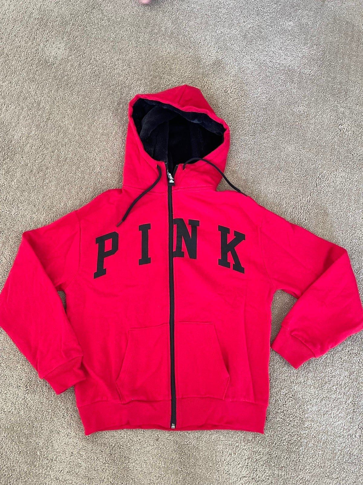 Victoria secret PINK red full zip hoodie