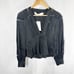 IRO Bahri Neck Long Sleeve Top Size XS Black Blouse
