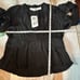 IRO Bahri Neck Long Sleeve Top Size XS Black Blouse