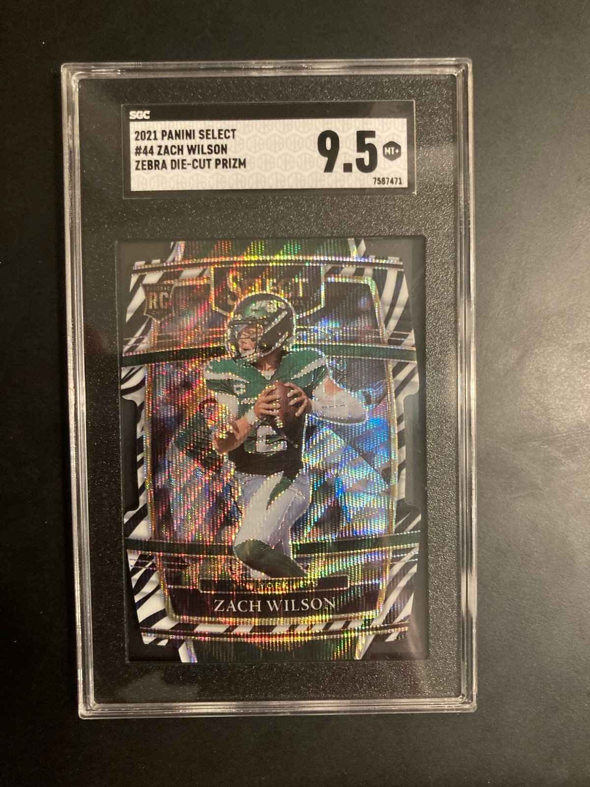 2021 Panini Select Zach Wilson Concourse Zebra Parallel Rookie Quarterback QB