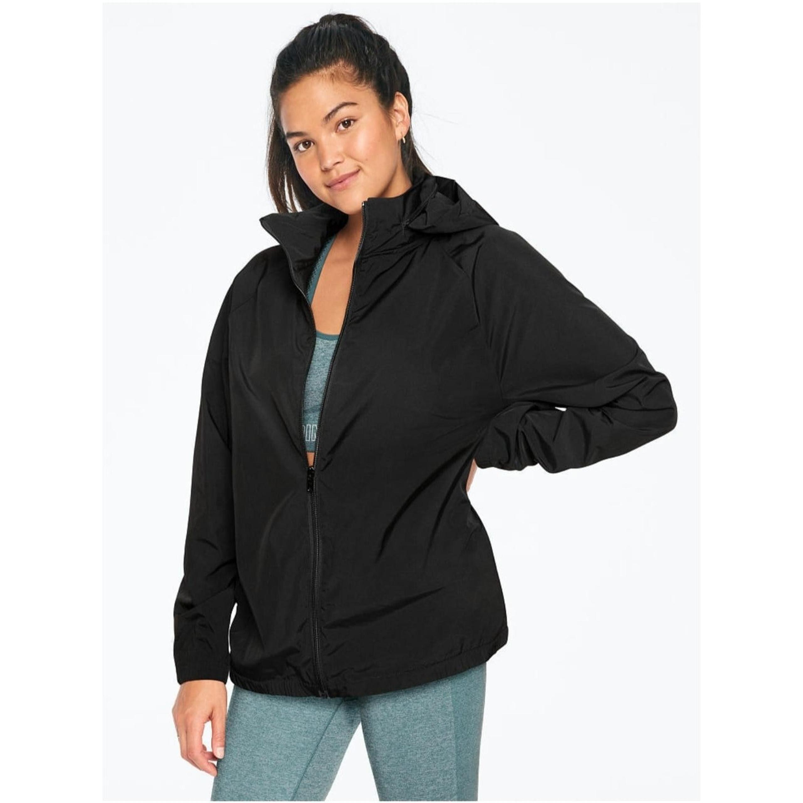 Pink Victorias Secret active mock neck hoodie jacket size L/XL