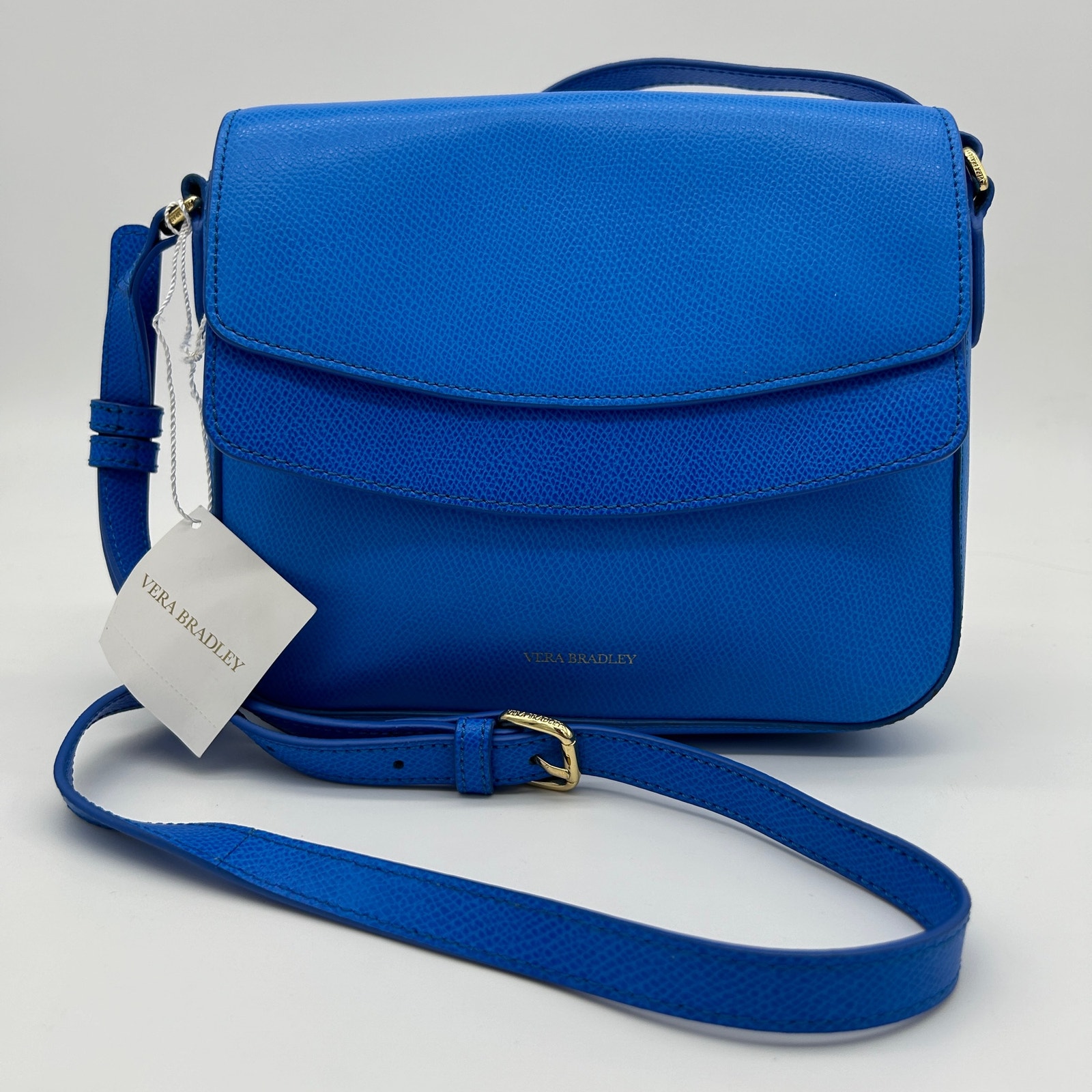 Vera Bradley Leather Twice as Nice Coastal Blue Crossbody Bag NWT