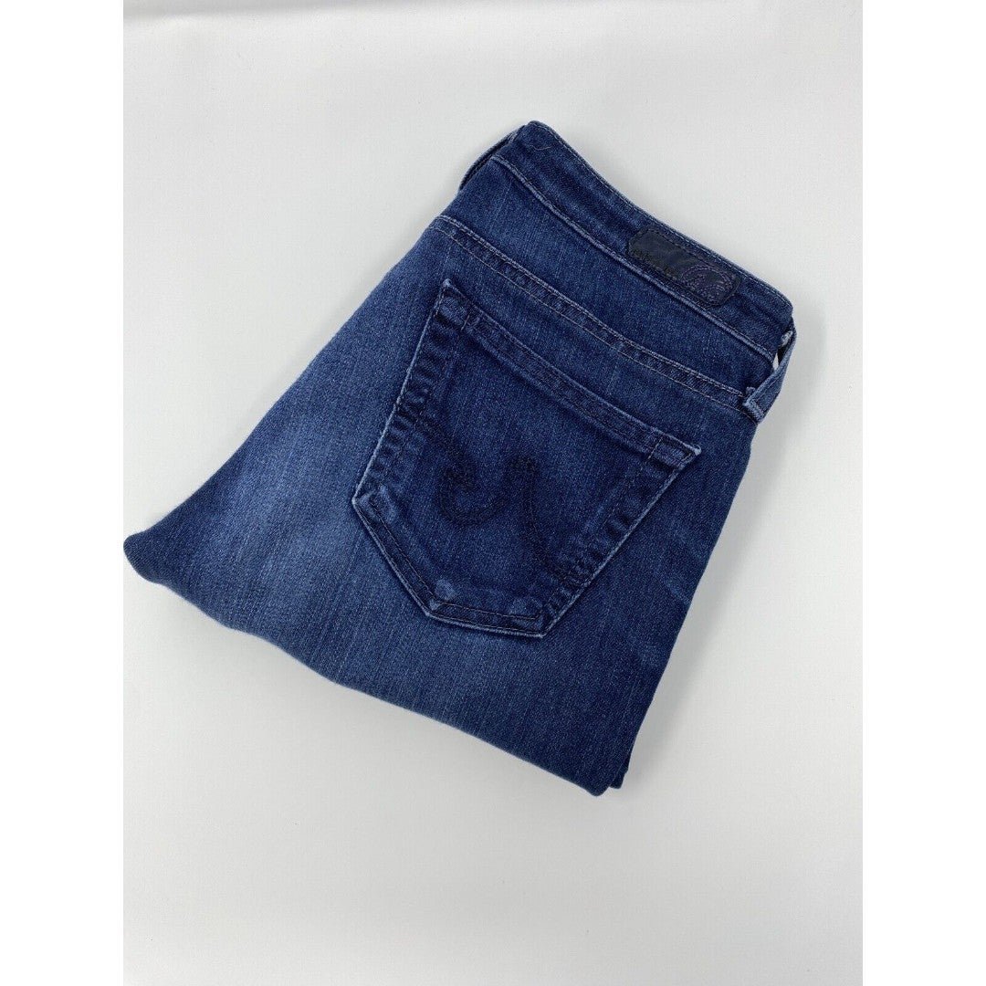 AG Adriano Goldschmied Jeans Womens The Stilt Blue Dark Prima Mid Rise Cigarette